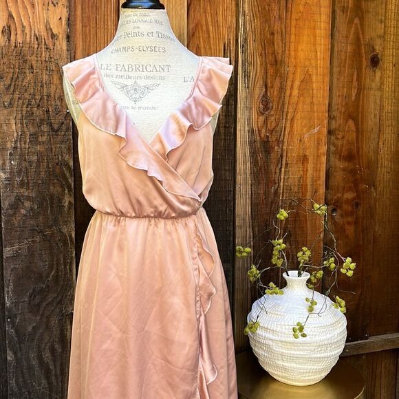 FAUX WRAP BRIDESMAID DRESS, Size 4 - Picture 1 of 12